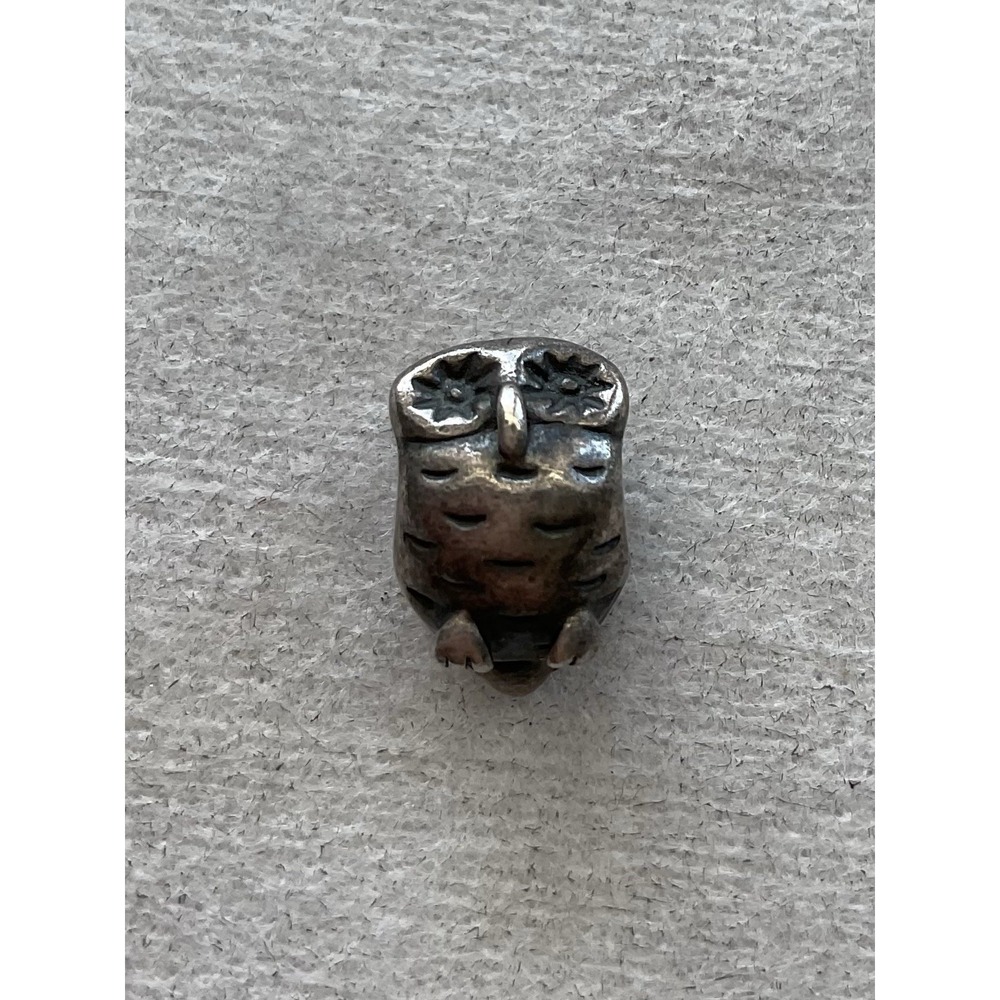 retired Pandora Sterling Silver Owl Charm ALE 925